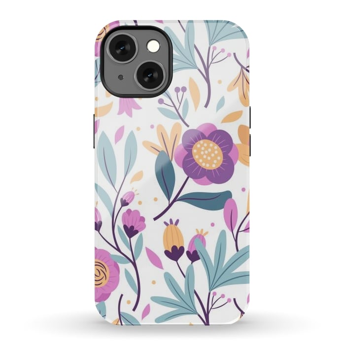 iPhone 13 StrongFit Purple Floral Pattern 0 by ArtsCase