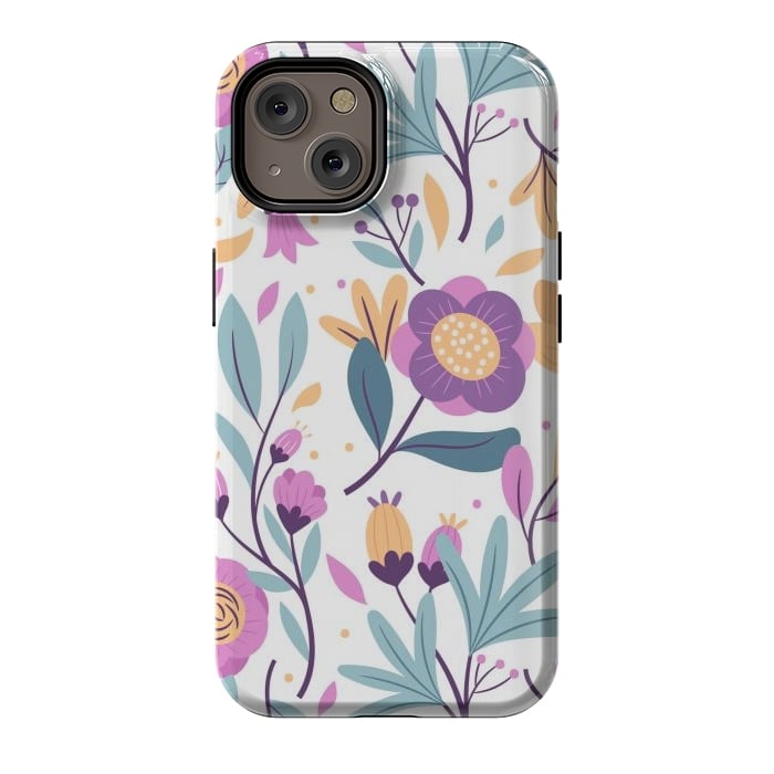 iPhone 14 StrongFit Purple Floral Pattern 0 by ArtsCase