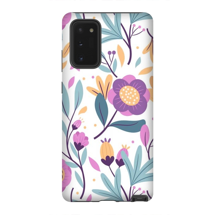 Galaxy Note 20 StrongFit Purple Floral Pattern 0 by ArtsCase