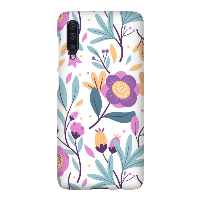 Galaxy A50 SlimFit Purple Floral Pattern 0 by ArtsCase