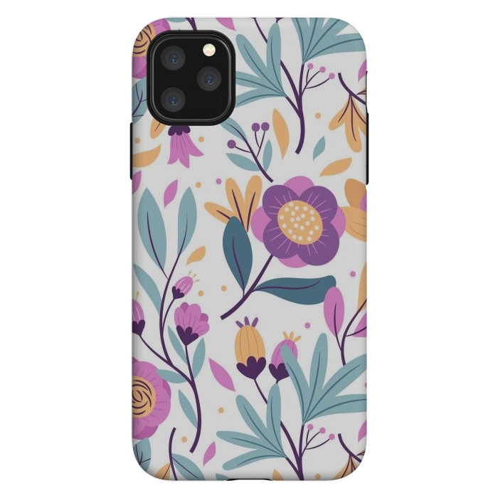 iPhone 11 Pro Max StrongFit Purple Floral Pattern 0 by ArtsCase