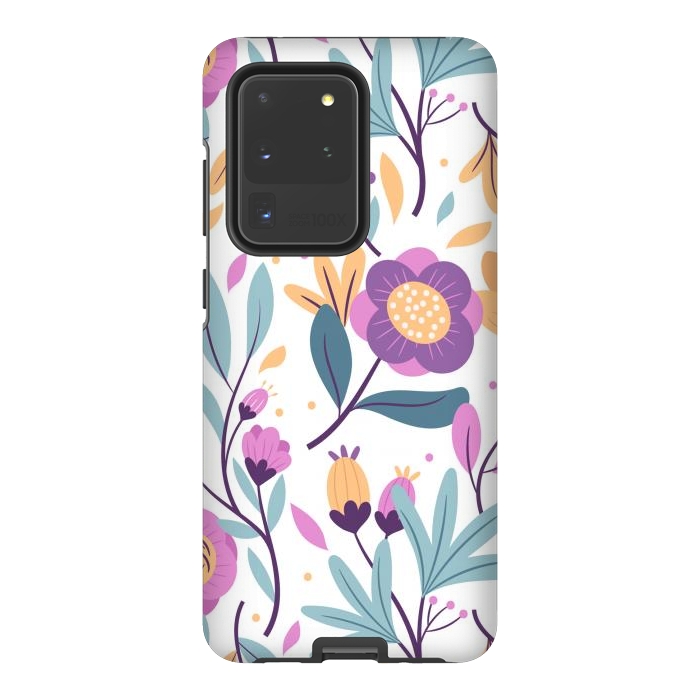 Galaxy S20 Ultra StrongFit Purple Floral Pattern 0 by ArtsCase