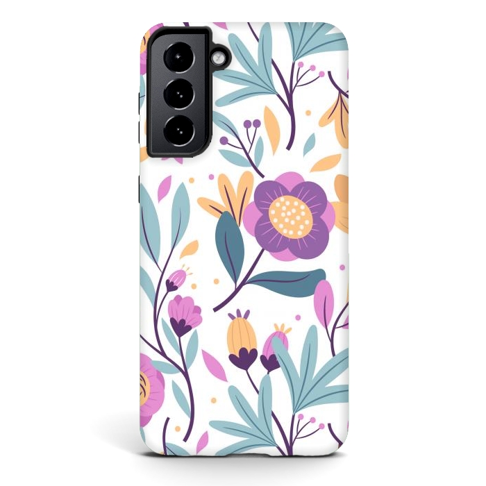 Galaxy S21 StrongFit Purple Floral Pattern 0 by ArtsCase