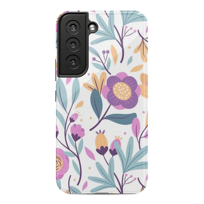 Galaxy S22 StrongFit Purple Floral Pattern 0 by ArtsCase