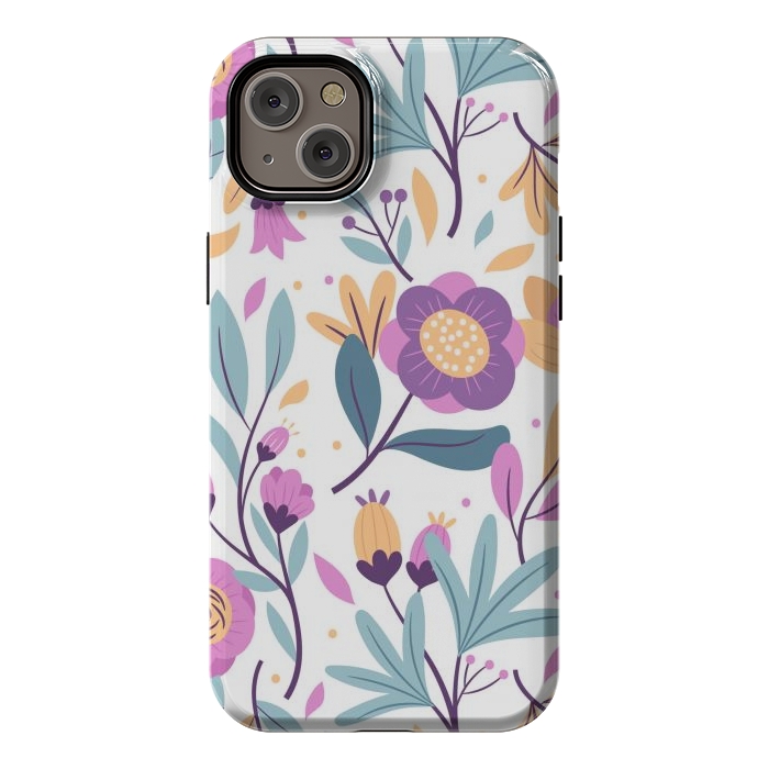 iPhone 14 Plus StrongFit Purple Floral Pattern 0 by ArtsCase