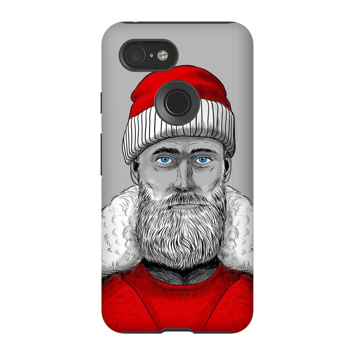 Pixel 3 StrongFit Santa Claus Hipster by Alberto