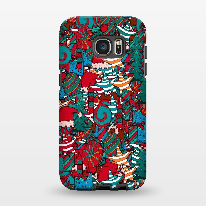 Galaxy S7 EDGE StrongFit A Christmas pattern by Steve Wade (Swade)
