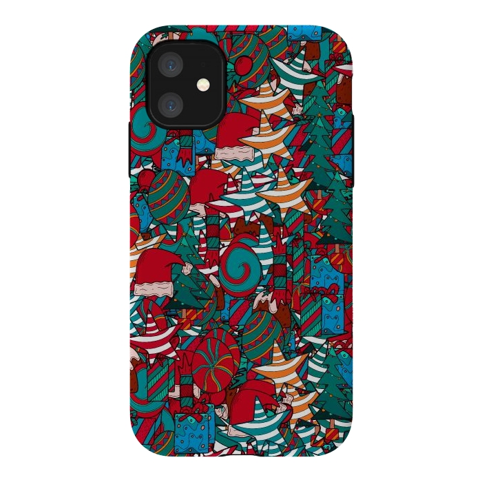 iPhone 11 StrongFit A Christmas pattern by Steve Wade (Swade)