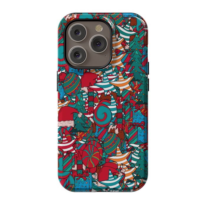 iPhone 14 Pro StrongFit A Christmas pattern by Steve Wade (Swade)