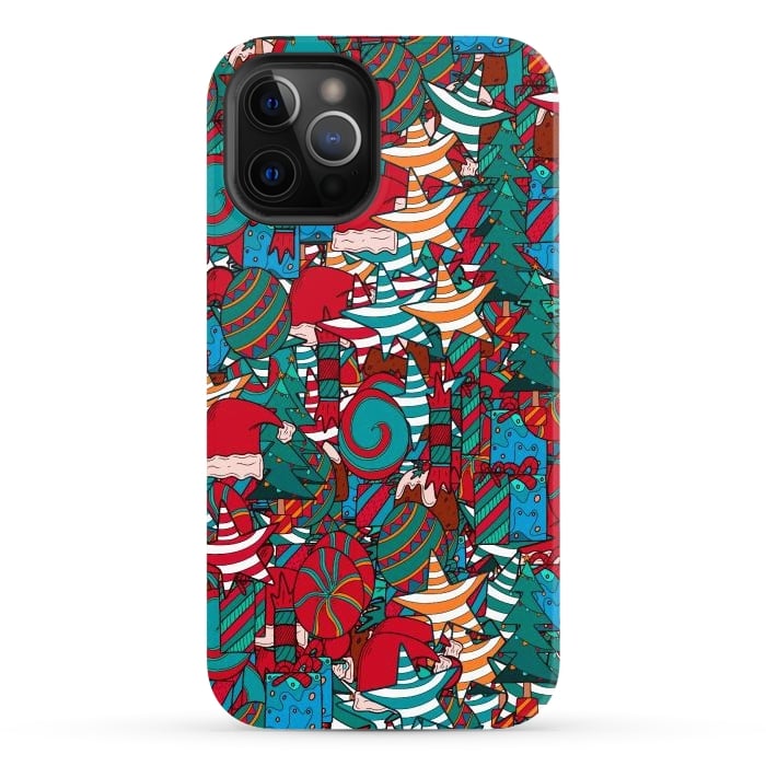 iPhone 12 Pro Max StrongFit A Christmas pattern by Steve Wade (Swade)