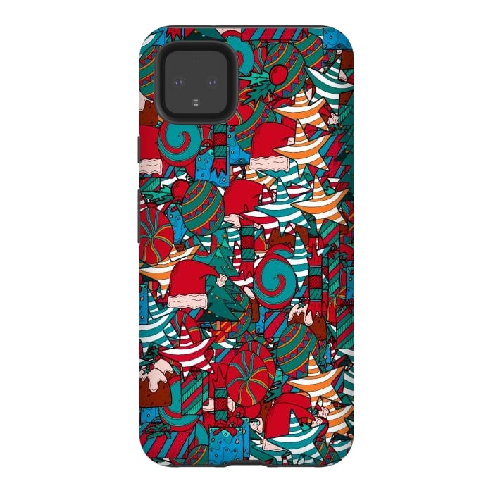 Pixel 4XL StrongFit A Christmas pattern by Steve Wade (Swade)
