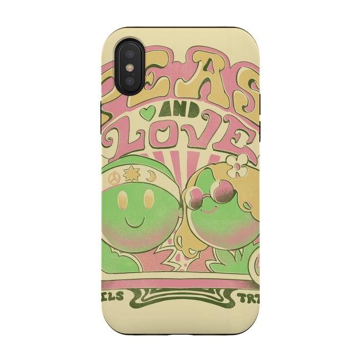 iPhone Xs / X StrongFit Peas and Love by Ilustrata