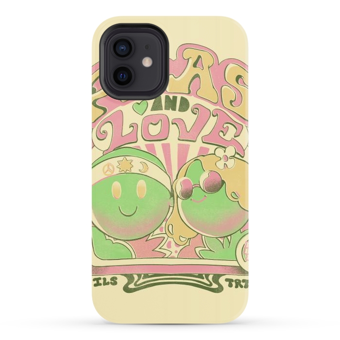 iPhone 12 StrongFit Peas and Love by Ilustrata