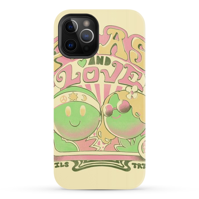 iPhone 12 Pro StrongFit Peas and Love by Ilustrata