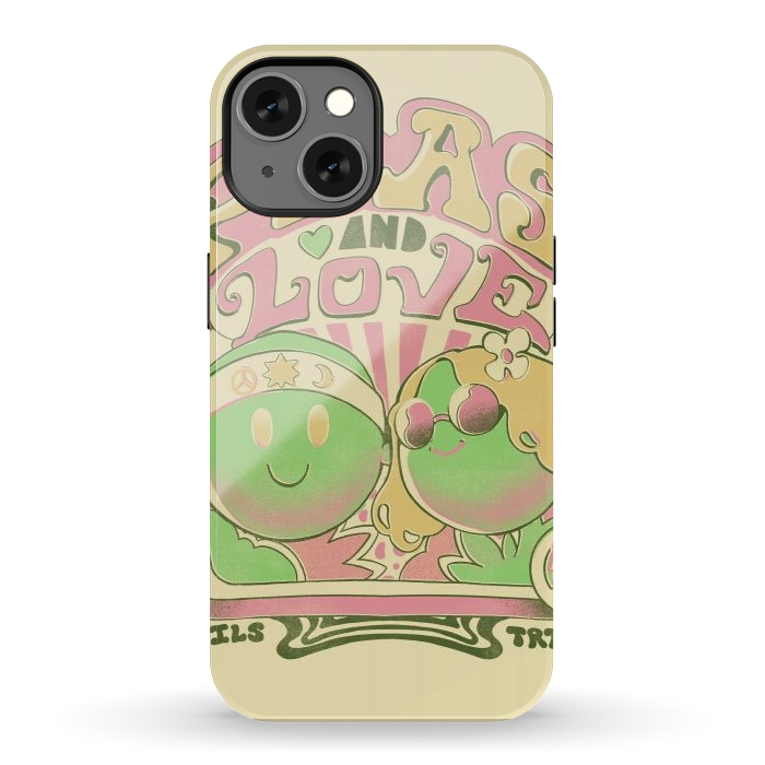iPhone 13 StrongFit Peas and Love by Ilustrata