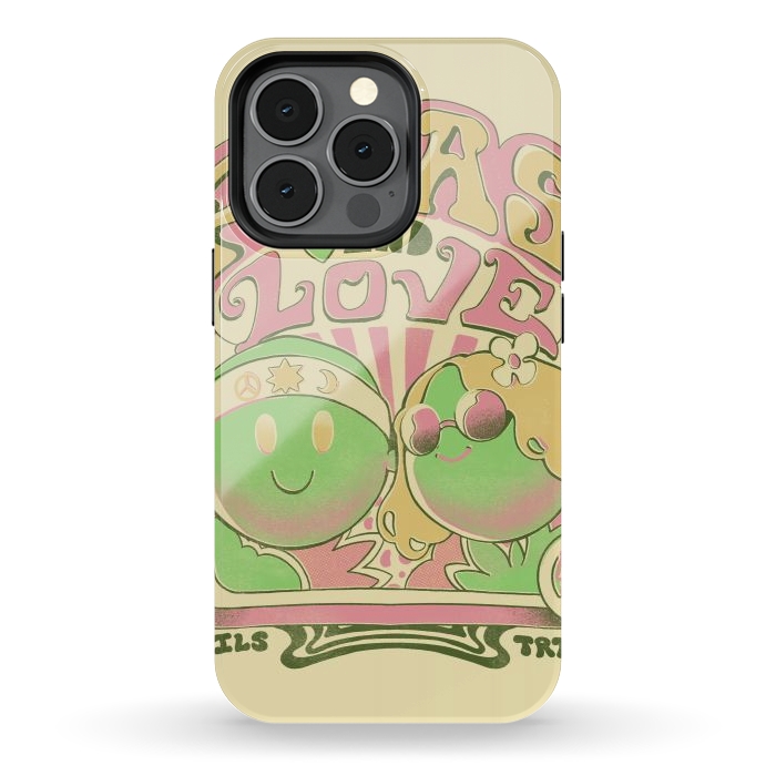 iPhone 13 pro StrongFit Peas and Love by Ilustrata