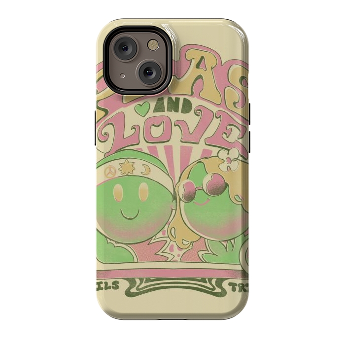 iPhone 14 StrongFit Peas and Love by Ilustrata