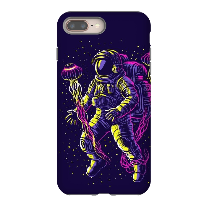 iPhone 7 plus StrongFit Astronaut with galactic jellyfish by Alberto