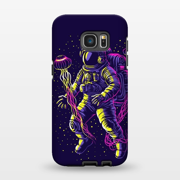 Galaxy S7 EDGE StrongFit Astronaut with galactic jellyfish by Alberto
