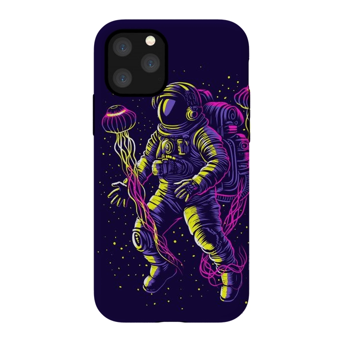 iPhone 11 Pro StrongFit Astronaut with galactic jellyfish by Alberto