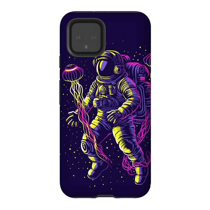 Pixel 4 StrongFit Astronaut with galactic jellyfish by Alberto