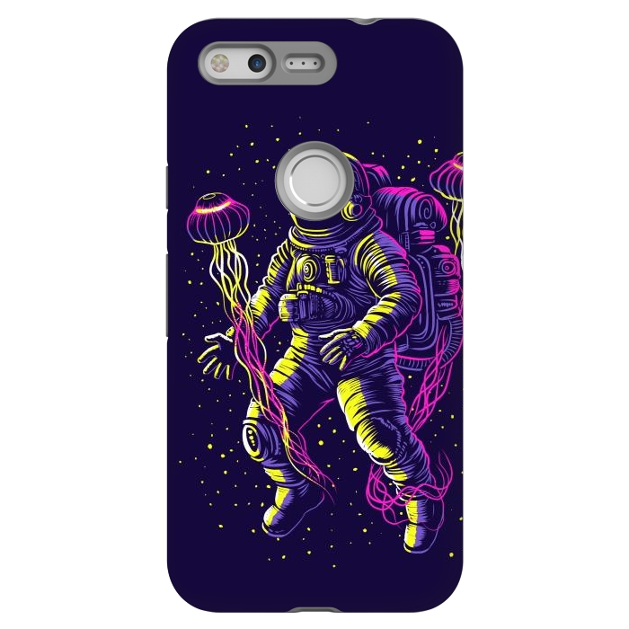 Pixel StrongFit Astronaut with galactic jellyfish by Alberto