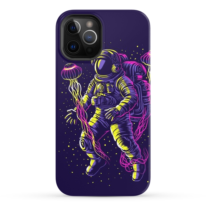 iPhone 12 Pro StrongFit Astronaut with galactic jellyfish by Alberto