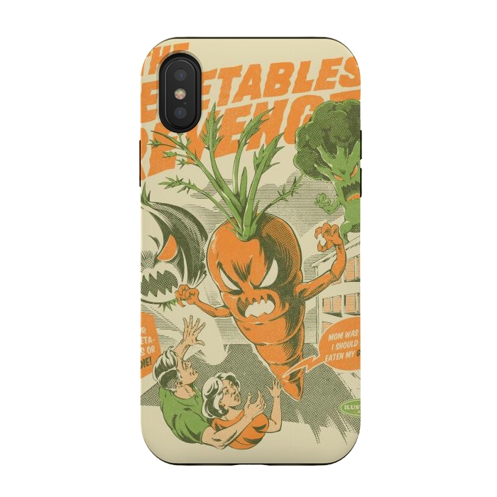 iPhone Xs / X StrongFit Eat your Vegetables by Ilustrata