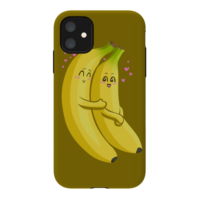 iPhone 11 StrongFit Embrace of bananas by Alberto
