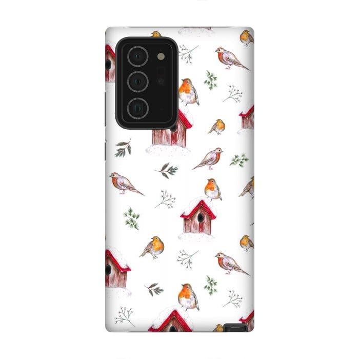 Galaxy Note 20 Ultra StrongFit Cute Winter Robins by Negin Mf