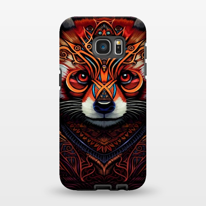 Galaxy S7 EDGE StrongFit Indian tribal red panda by Alberto