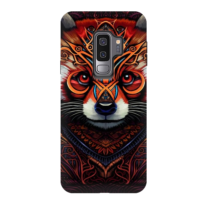 Galaxy S9 plus StrongFit Indian tribal red panda by Alberto