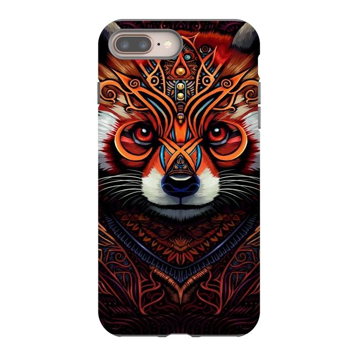 iPhone 8 plus StrongFit Indian tribal red panda by Alberto