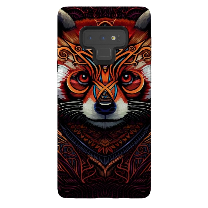 Galaxy Note 9 StrongFit Indian tribal red panda by Alberto