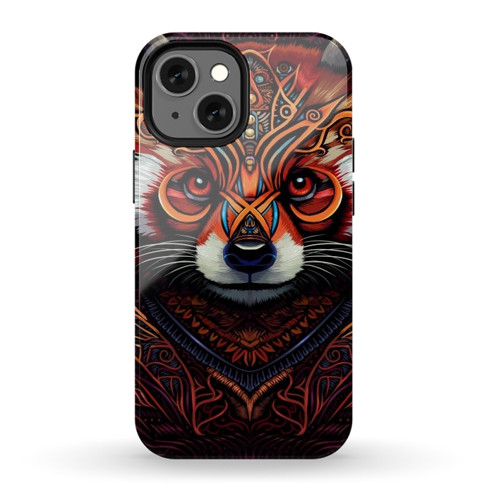 iPhone 12 mini StrongFit Indian tribal red panda by Alberto