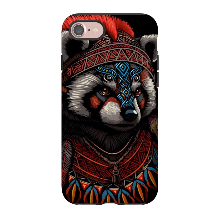iPhone 7 StrongFit Red panda Indian Chief by Alberto