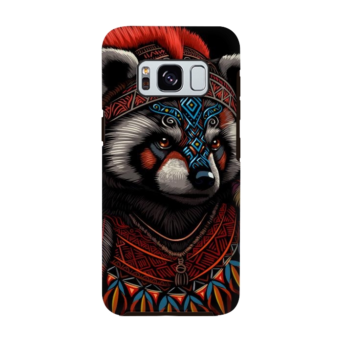 Galaxy S8 StrongFit Red panda Indian Chief by Alberto