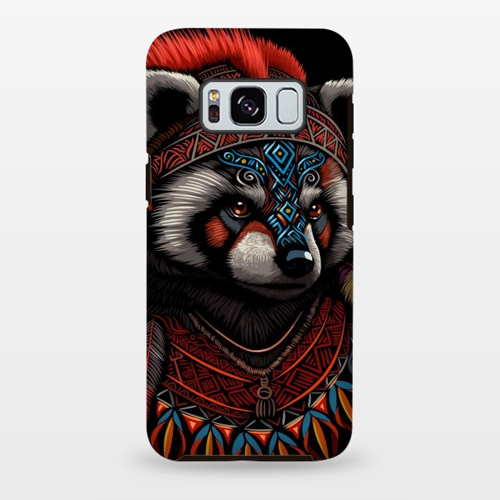 Galaxy S8 plus StrongFit Red panda Indian Chief by Alberto
