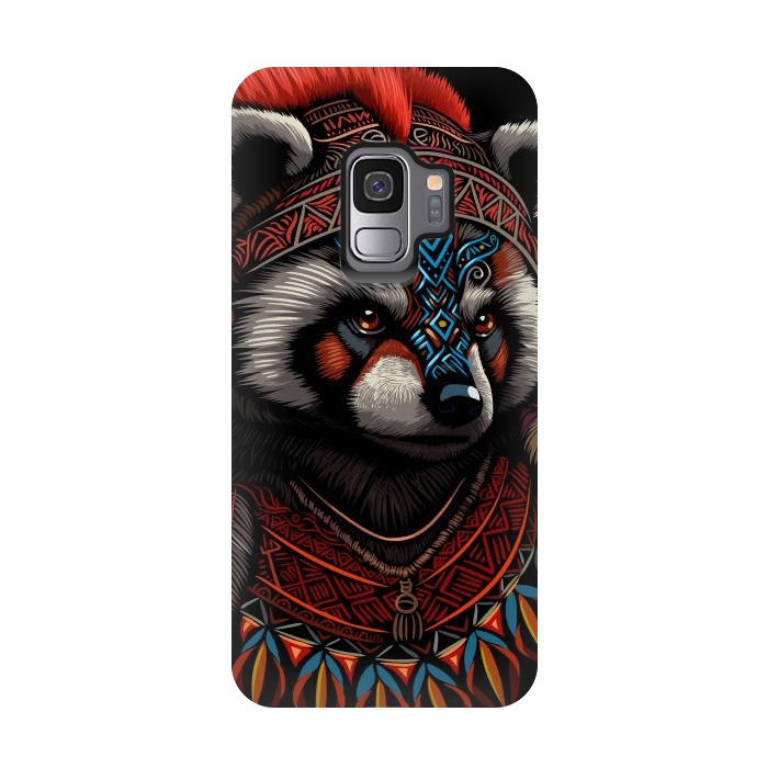 Galaxy S9 StrongFit Red panda Indian Chief by Alberto