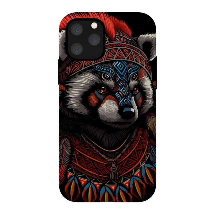 iPhone 11 Pro StrongFit Red panda Indian Chief by Alberto