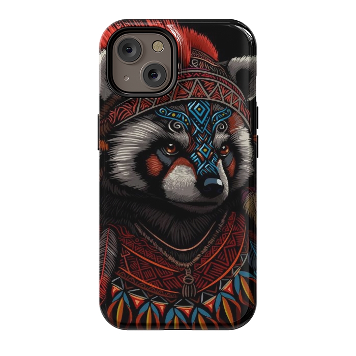 iPhone 14 StrongFit Red panda Indian Chief by Alberto