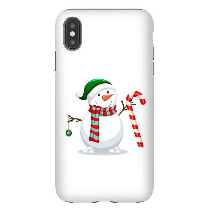 iPhone Xs Max StrongFit Snowman by Bledi