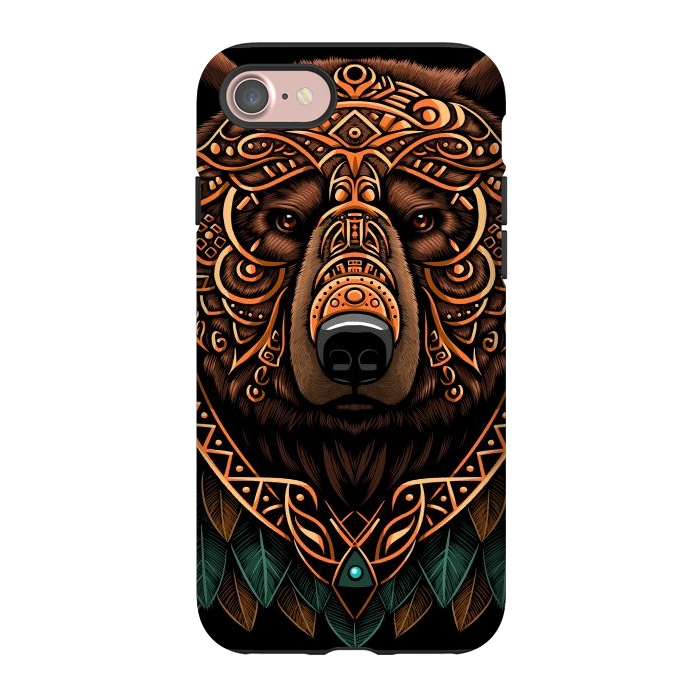iPhone 7 StrongFit Bear grizzly tribal chief by Alberto
