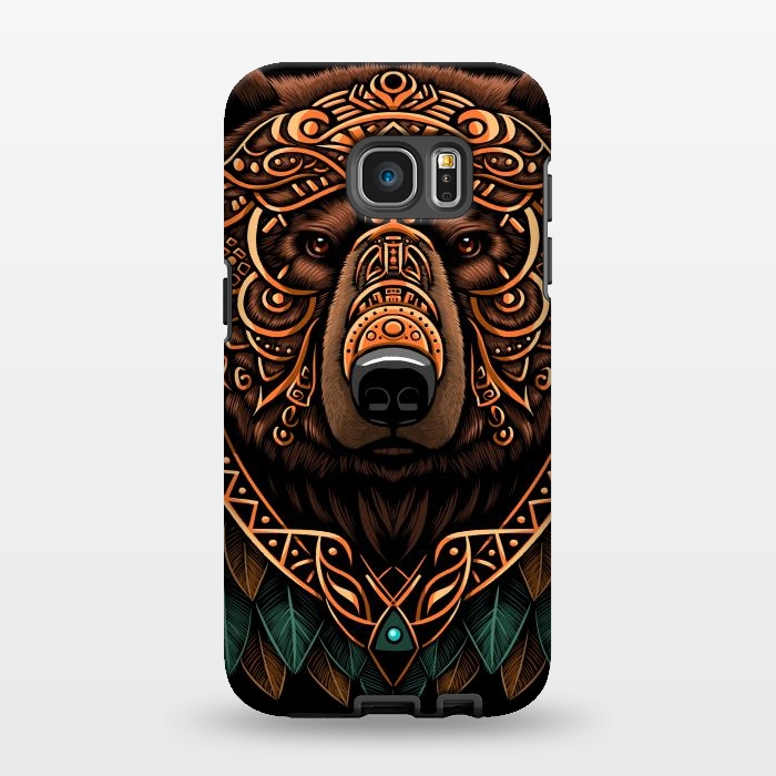 Galaxy S7 EDGE StrongFit Bear grizzly tribal chief by Alberto