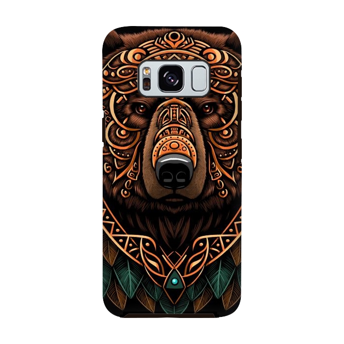 Galaxy S8 StrongFit Bear grizzly tribal chief by Alberto