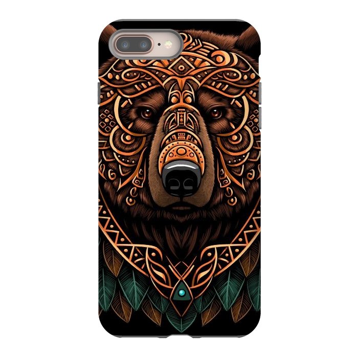 iPhone 8 plus StrongFit Bear grizzly tribal chief by Alberto