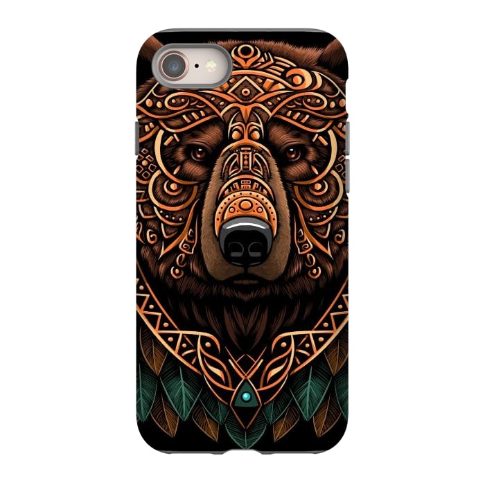 iPhone SE StrongFit Bear grizzly tribal chief by Alberto