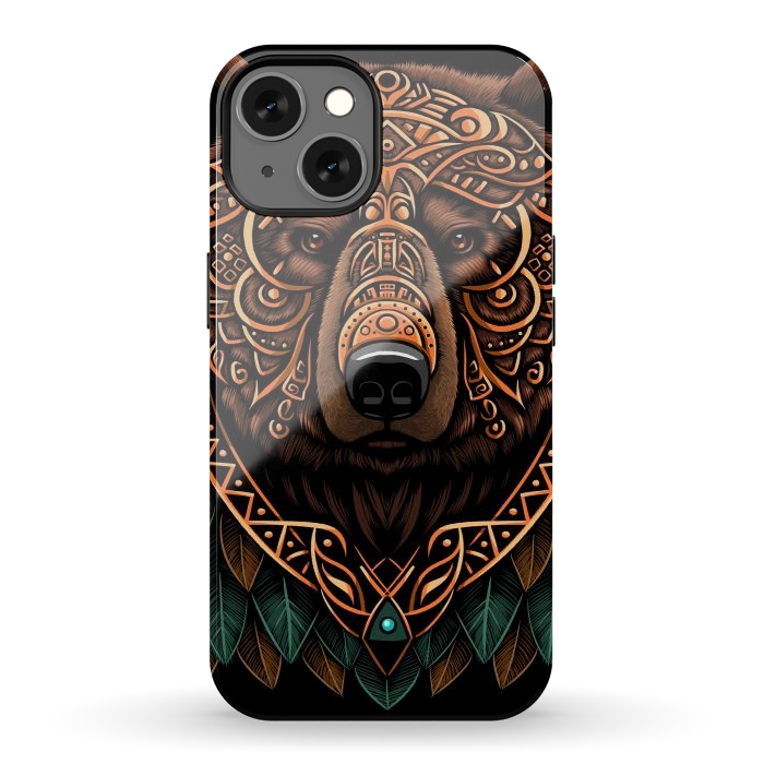 iPhone 13 StrongFit Bear grizzly tribal chief by Alberto