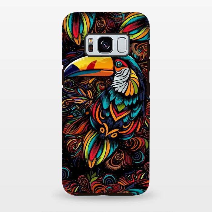 Galaxy S8 plus StrongFit Tropical tribal toucan by Alberto
