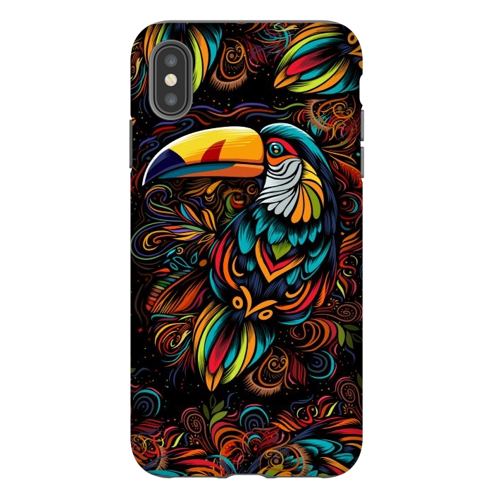iPhone Xs Max StrongFit Tropical tribal toucan by Alberto